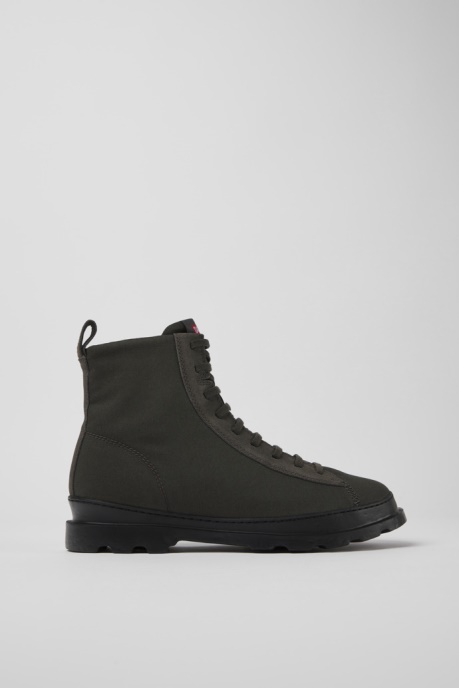 Brutus Gray Textile And Nubuck Ankle Boots For Men Camper AU New Arrivals