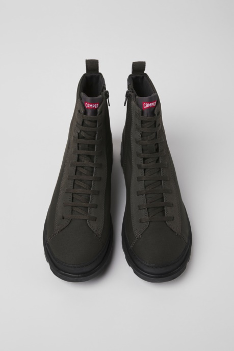 Brutus Gray Textile And Nubuck Ankle Boots For Men Camper AU New Arrivals
