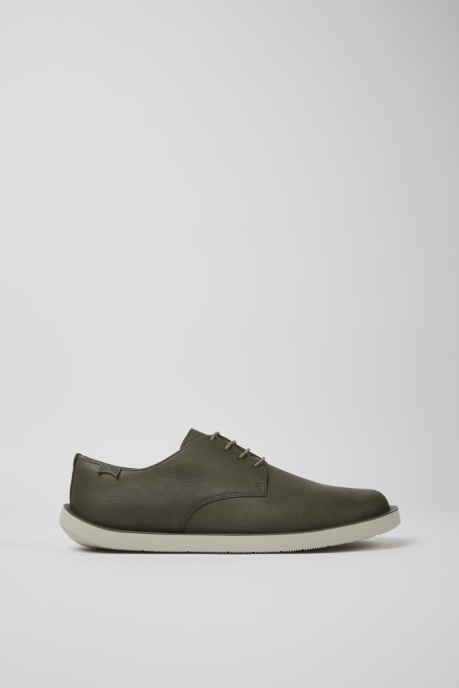 Exclusive Camper AU Wagon Green Leather Shoes For Men
