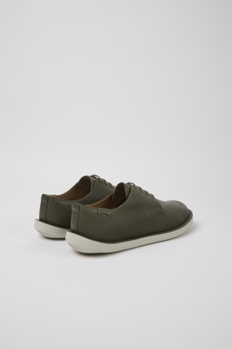 Exclusive Camper AU Wagon Green Leather Shoes For Men