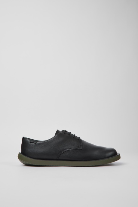 Wagon Black Leather Shoes For Men Camper AU New Arrivals