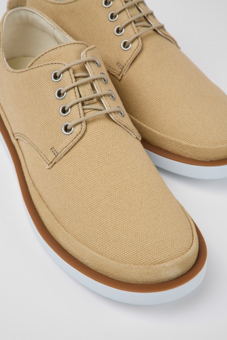 Camper AU Design Wagon Beige Textile And Nubuck Shoes For Men