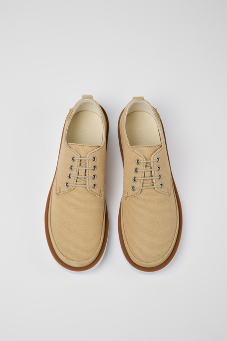 Camper AU Design Wagon Beige Textile And Nubuck Shoes For Men