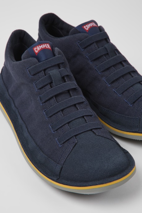 Exclusive Camper AU Beetle Dark Blue Textile And Nubuck Shoes For Men
