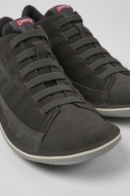 Camper AU Beetle Gray Textile And Nubuck Shoes For Men New Arrivals