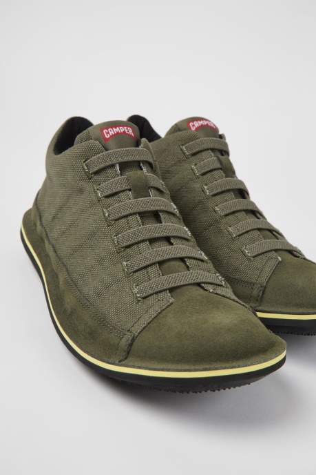 Exclusive Camper AU Beetle Green Textile And Nubuck Shoes For Men