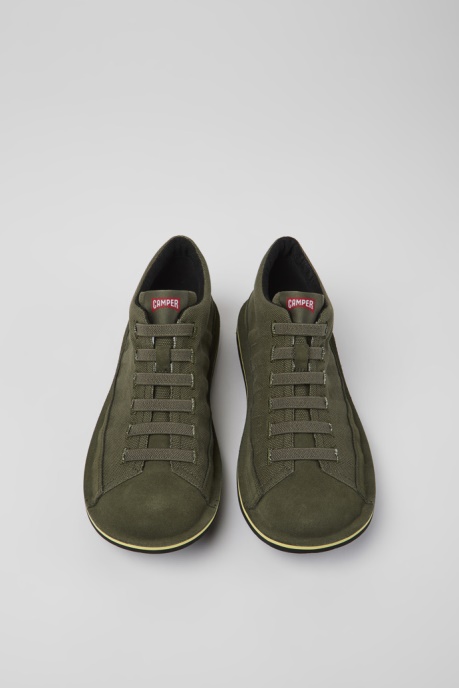 Exclusive Camper AU Beetle Green Textile And Nubuck Shoes For Men