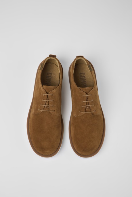 Design Wagon Brown Nubuck Shoes For Men Camper AU