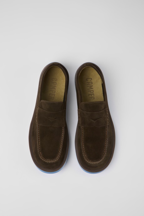 Wagon Brown Nubuck Shoes For Men Camper AU New Arrivals