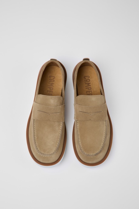Exclusive Camper AU Wagon Beige Nubuck Shoes For Men
