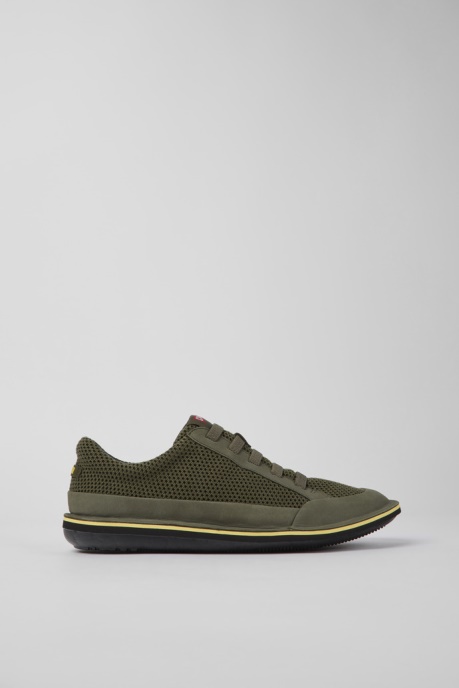Camper AU Design Beetle Green Textile And Nubuck Shoes For Men