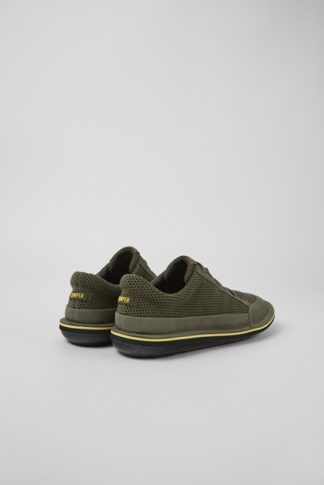 Camper AU Design Beetle Green Textile And Nubuck Shoes For Men