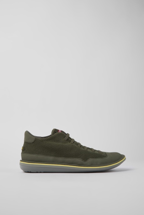 Camper AU Beetle Green Textile And Nubuck Shoes For Men New Arrivals