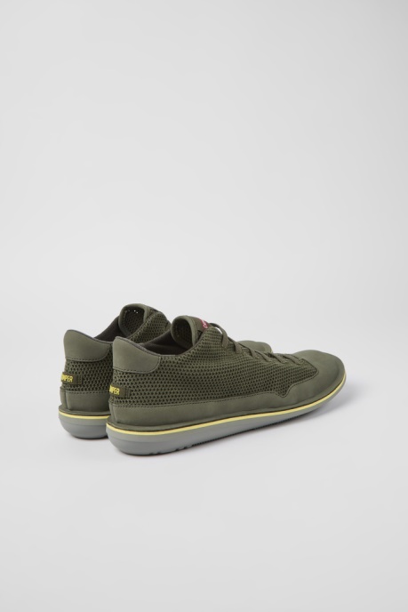 Camper AU Beetle Green Textile And Nubuck Shoes For Men New Arrivals