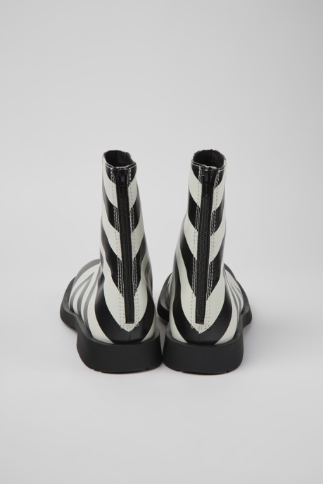 Mil 1978 Black And White Leather Ankle Boots For Men Exclusive Camper AU