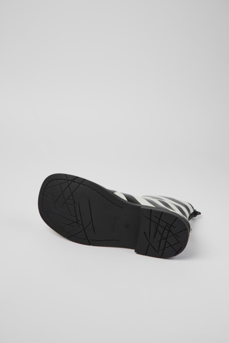 Mil 1978 Black And White Leather Ankle Boots For Men Exclusive Camper AU