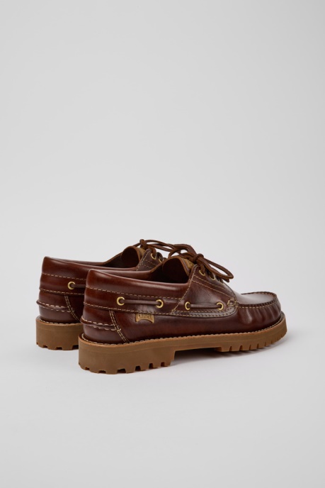 Camper AU Nautico Brown Boat Shoe For Men New Arrivals