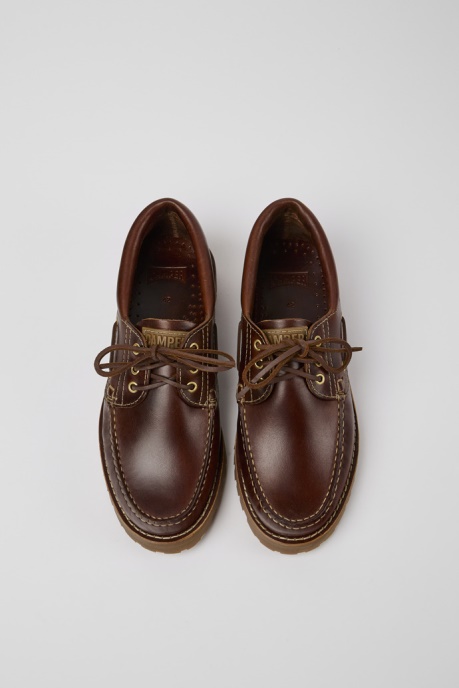 Camper AU Nautico Brown Boat Shoe For Men New Arrivals