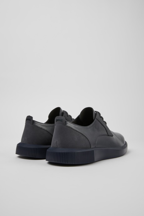 Camper AU Design Bill Dark Gray Leather And Nubuck Shoes For Men