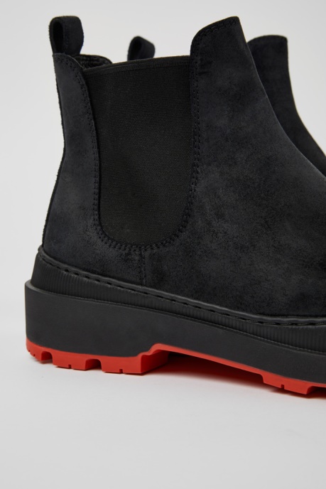 Camper AU Design Brutus Trek Michelin Black Nubuck Ankle Boots For Men