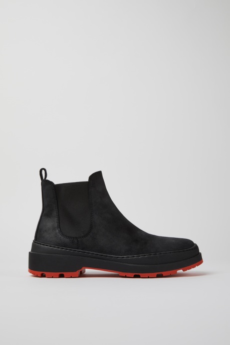 Camper AU Design Brutus Trek Michelin Black Nubuck Ankle Boots For Men