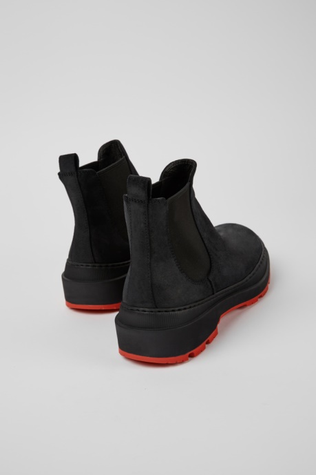 Camper AU Design Brutus Trek Michelin Black Nubuck Ankle Boots For Men