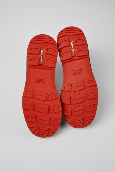 Camper AU Design Brutus Trek Michelin Black Nubuck Ankle Boots For Men