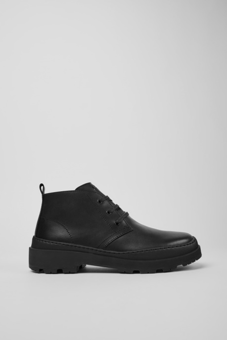 Camper AU Brutus Trek Michelin Black Leather Ankle Boots For Men New Arrivals
