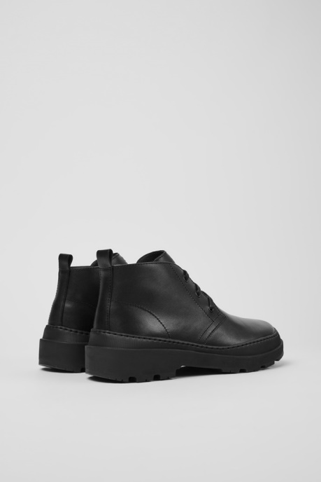Camper AU Brutus Trek Michelin Black Leather Ankle Boots For Men New Arrivals