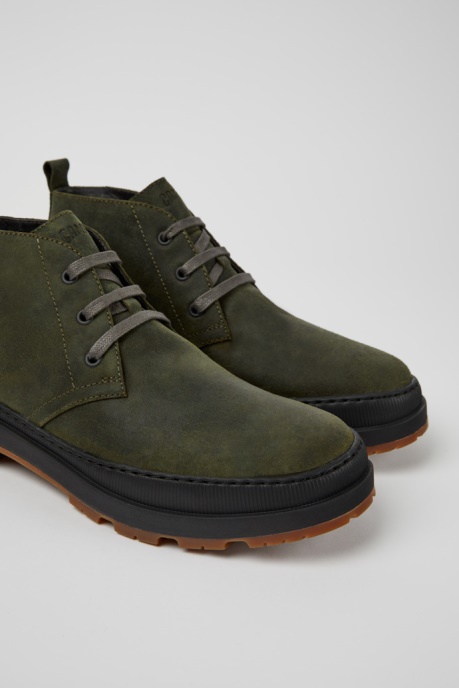 Brutus Trek Michelin Dark Green Nubuck Ankle Boots For Men Exclusive Camper AU