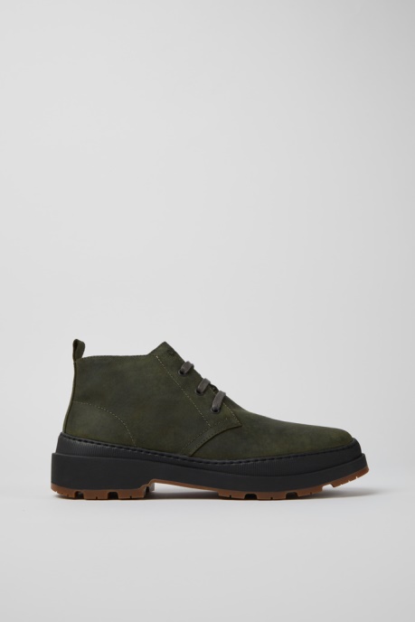 Brutus Trek Michelin Dark Green Nubuck Ankle Boots For Men Exclusive Camper AU