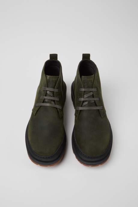 Brutus Trek Michelin Dark Green Nubuck Ankle Boots For Men Exclusive Camper AU
