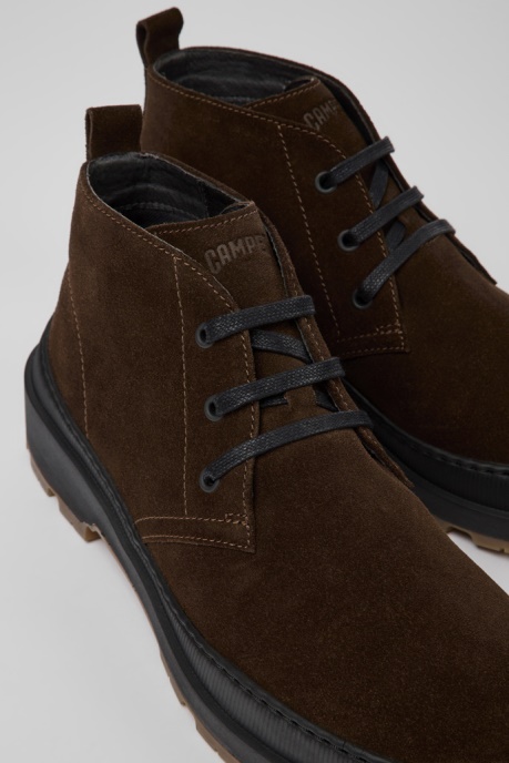 Design Brutus Trek Michelin Brown Nubuck Ankle Boots For Men Camper AU