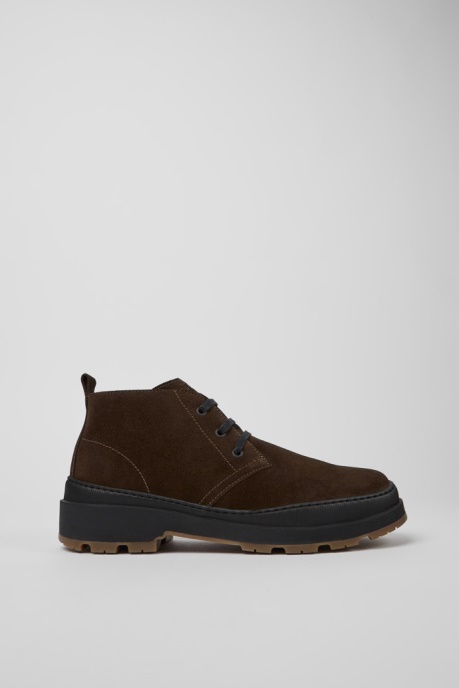 Design Brutus Trek Michelin Brown Nubuck Ankle Boots For Men Camper AU