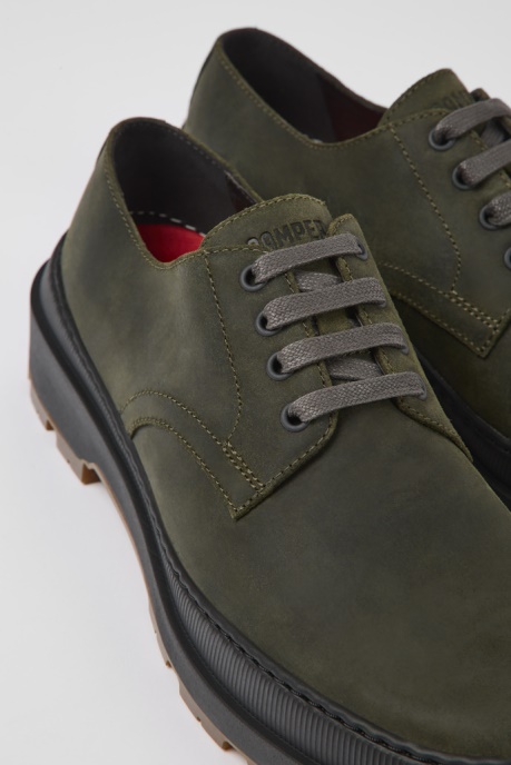 Exclusive Camper AU Brutus Trek Michelin Dark Green Nubuck Shoes For Men