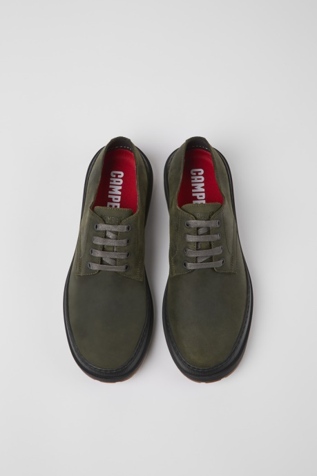 Exclusive Camper AU Brutus Trek Michelin Dark Green Nubuck Shoes For Men