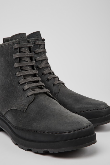 Camper AU Brutus Trek Michelin Dark Gray Nubuck Ankle Boots For Men New Arrivals
