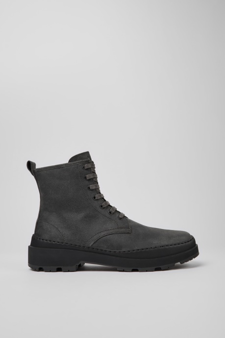Camper AU Brutus Trek Michelin Dark Gray Nubuck Ankle Boots For Men New Arrivals