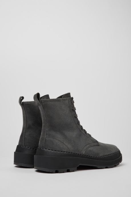 Camper AU Brutus Trek Michelin Dark Gray Nubuck Ankle Boots For Men New Arrivals