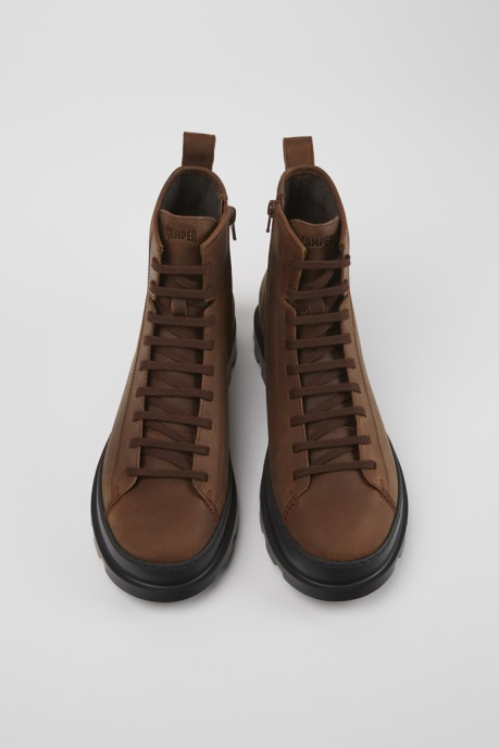 Design Brutus Brown Medium Lace Boot For Men Camper AU