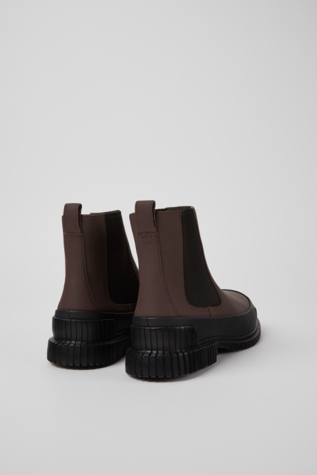 Camper AU Pix Brown And Black Leather Chelsea Boots For Men New Arrivals