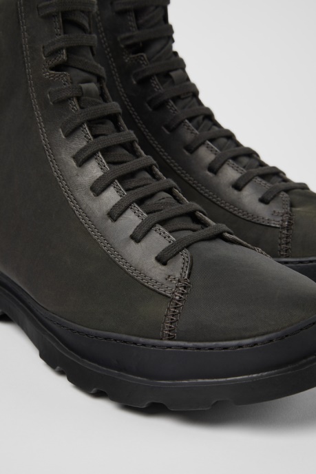 Brutus Dark Gray Textile And Nubuck Ankle Boots For Men Camper AU New Arrivals