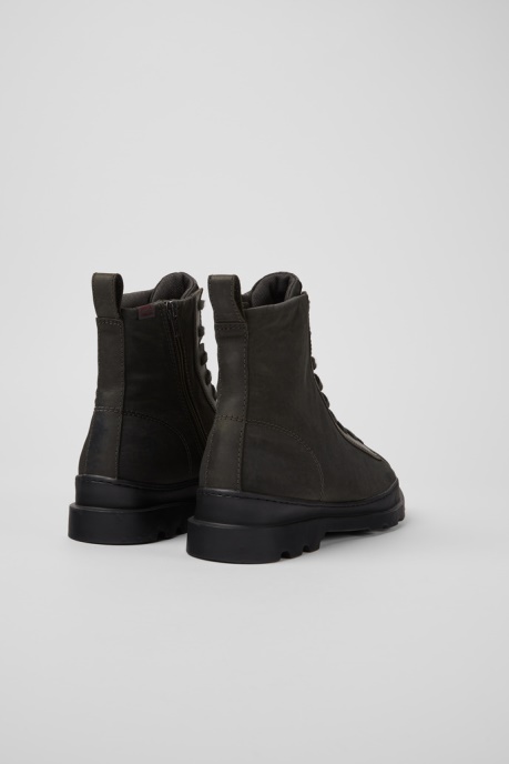 Brutus Dark Gray Textile And Nubuck Ankle Boots For Men Camper AU New Arrivals
