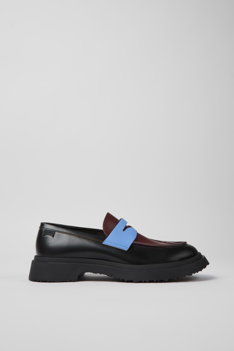 Camper AU Design Twins Black Leather Loafers For Men