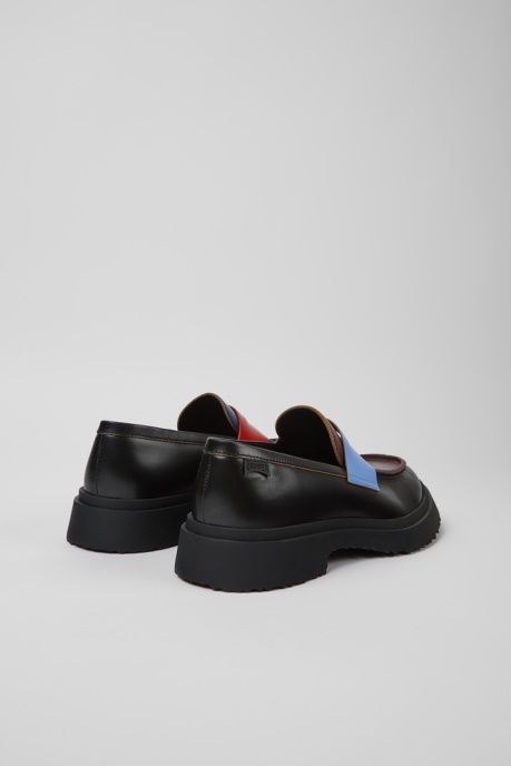Camper AU Design Twins Black Leather Loafers For Men