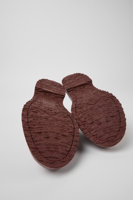 Design Walden Burgundy Leather Lace-Up Shoes For Men Camper AU