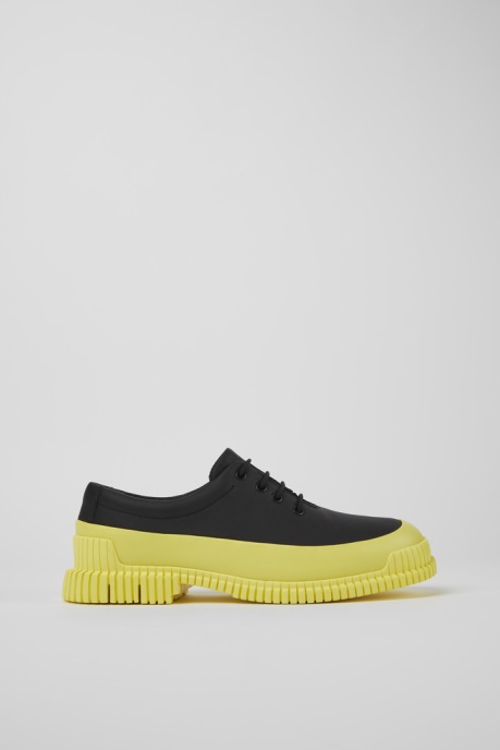 Pix Black And Yellow Leather Lace-Up Shoes For Men Exclusive Camper AU
