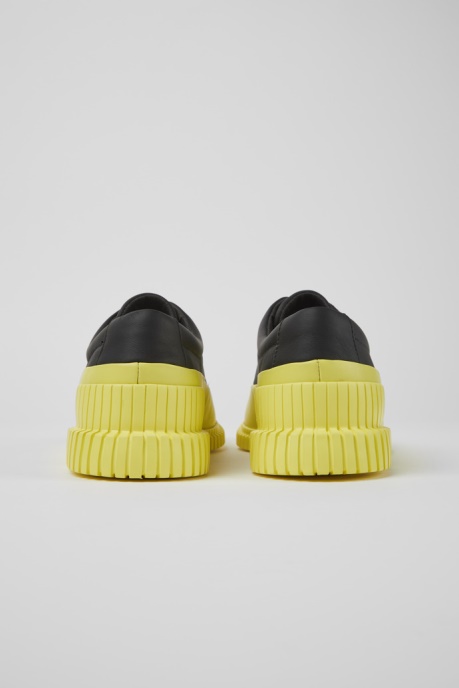 Pix Black And Yellow Leather Lace-Up Shoes For Men Exclusive Camper AU