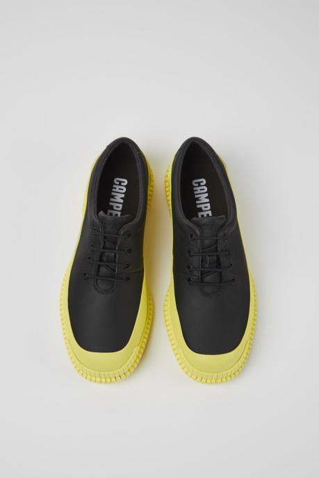 Pix Black And Yellow Leather Lace-Up Shoes For Men Exclusive Camper AU