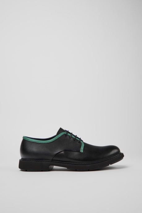 Exclusive Camper AU Twins Black Leather Lace-Up Shoes For Men